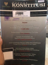 Image of Jurnal Konstitusi vol. 4 no. 2, Juni 2007
