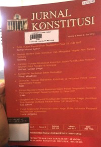 Image of Jurnal konstitusi vol. 9 no. 2 , juni 2012
