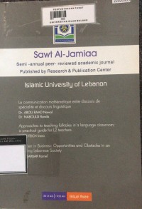 Image of Sawt al-jamiaa semi- annual peer-reviewed academic journal published by research & publication center ed.3 , 2012