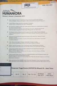 Image of Jurnal humaniora vol. 8. no. 2. 2011