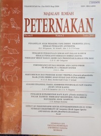 Image of Majalah ilmiah: peternakan vol. 8. no. 2. 2005