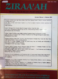 Image of Ziraa'ah : majalah ilmiah pertanian vol. 5. no. 3. 2002