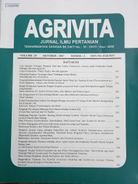 Image of Agrivita : jurnal tentang ilmu-ilmu pertanian vol. 29. no. 3. 2007