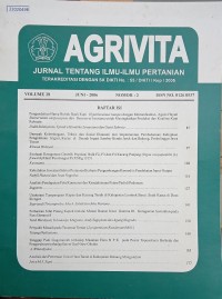 Image of Agrivita : jurnal tentang ilmu-ilmu pertanian vol. 28. no. 2. 2006