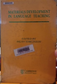 Image of Materials development in languange teaching