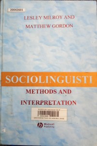 Image of Sociolinguisti : methods and interpretation