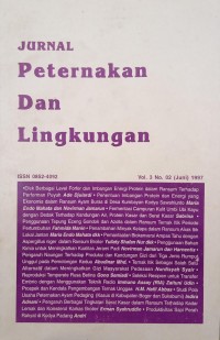 Image of Jurnal peternakan dan lingkungan vol. 3. no. 2. 1997
