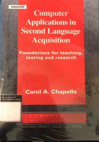 Image of Computer applications in second language acquisition