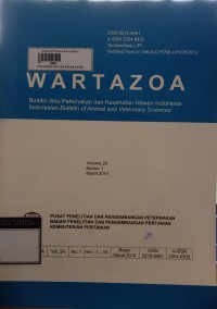 Image of Wartazoa : buletin ilmu peternakan dan kesehatan hewan indonesia vol. 24. no. 1. 2014
