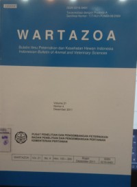 Image of Wartazoa: Buletin ilmu pertenakan dan kesehatan hewan indonesia vol. 21. no. 4. 2011