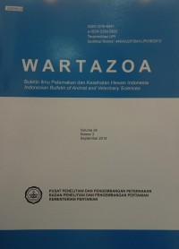 Image of Wartazoa : buletin ilmu peternakan dan kesehatan hewan indonesia vol. 24. No. 3. 2014