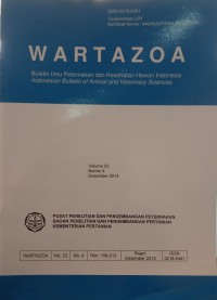Image of Wartazoa : buletin ilmu peternakan dan kesehatan hewan indonesia vol. 23. No. 4. 2013