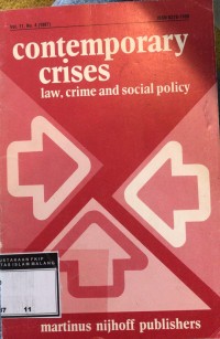 Image of Contemporary crises law, crime and social policy