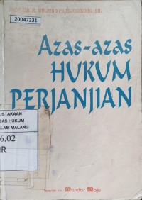 Image of Azas-azas hukum perjanjian