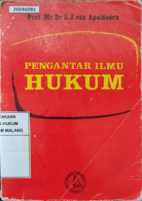 Image of Pengantar ilmu hukum