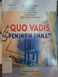 Image of Quo vadis pemimpin ummat?