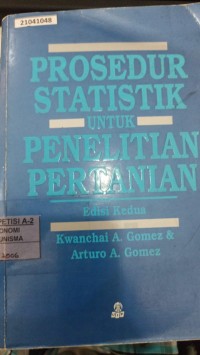 Image of Prosedur statistik untuk penelitian pertanian