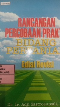 Image of Rancangan percobaan praktis untuk bidang pertanian