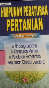 Image of Himpunan peraturan pertanian