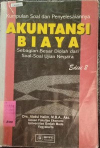 Image of Kumpulan soal dan penyelesaiannya akuntansi biaya: sebagian besar diolah dari soal-soal ujian negara