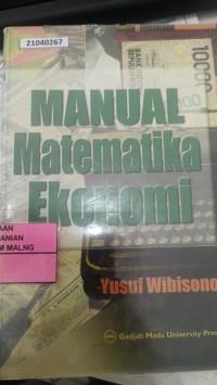 Image of Manual matematika ekonomi