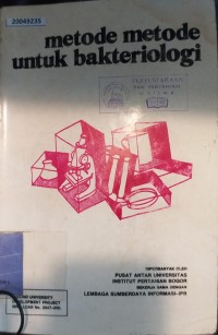 Image of Metode metode untuk bakteriologi