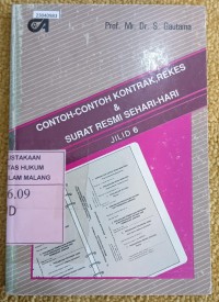 Image of Contoh-contoh kontrak, rekes & surat resmi sehari-hari jilid 6