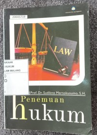 Image of Penemuan hukum sebuah pengantar