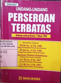 Image of Undang-undang perseroan terbatas (undang-undang nomor 1 tahun 1995)
