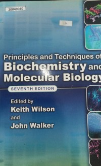 Image of Principles and techniques of biochemistry and molecular biology