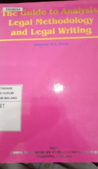 Image of The guide to legal analysis, legal methodology, and legal writing