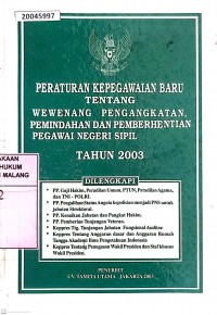 Image of Peraturan kepegawaian baru tentang wewenang pengangkatan, pemindahan dan pemberhentian pegawai negeri sipil