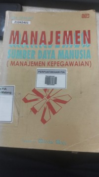 Image of Manajemen sumber daya manusia (manajemen kepegawaian)