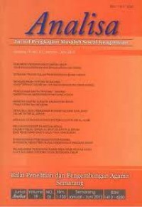 Image of Analisa: jurnal pengkajian masalah sosial keagamaan vol. 19. no. 1. 2012