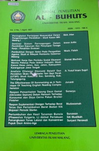 Image of Jurnal penelitian: AL-BUHUTS vol. 2 no. 1 april 1997
