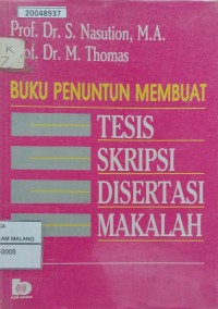 Image of Buku penuntun membuat tesis, skripsi, disertasi, makalah