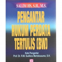 Image of Pengantar hukum perdata tertulis : bw
