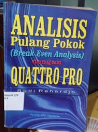 Image of Analisis peluang pokok (break even analysis) dengan quattro pro