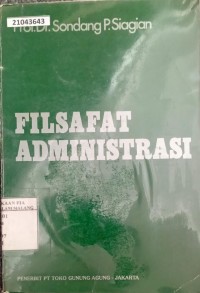 Image of Filsafat administrasi