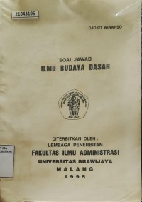 Image of Soal jawab ilmu budaya dasar