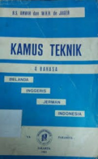 Image of Kamus teknik: 4 bahasa (Belanda Inggeris Jerman Indonesia)