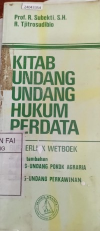 Image of Kitab undang-undang hukum perdata
