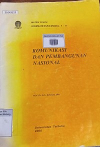 Image of Komunikasi dan pembangunan nasional