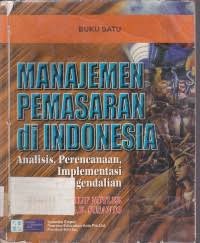 Image of Manajemen pemasaran di Indonesia (buku satu)