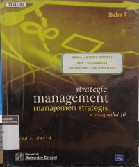 Image of Manajemen strategis: konsep (buku 1)