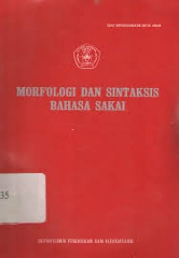 Image of Morfologi dan sintaksis Bahasa Sakai