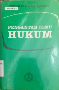 Image of Pengantar ilmu hukum