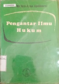 Image of Pengantar ilmu hukum
