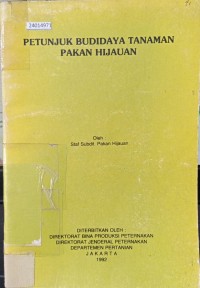 Image of Petunjuk budidaya tanaman pakan hijauan