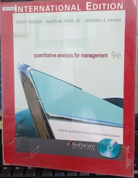 Image of Quantitative analysis for management